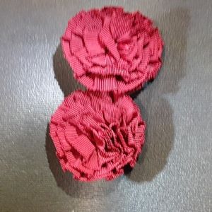 Vintage Burgundy Red Shoe Clips